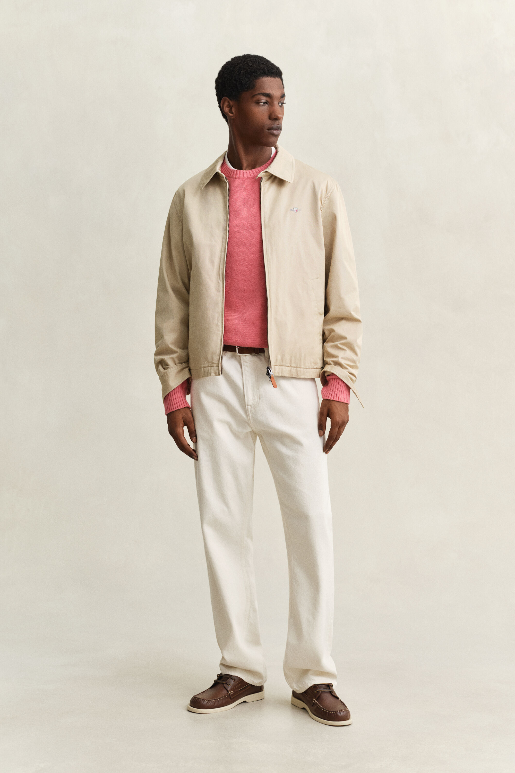 Pull col rond en coton mélangé