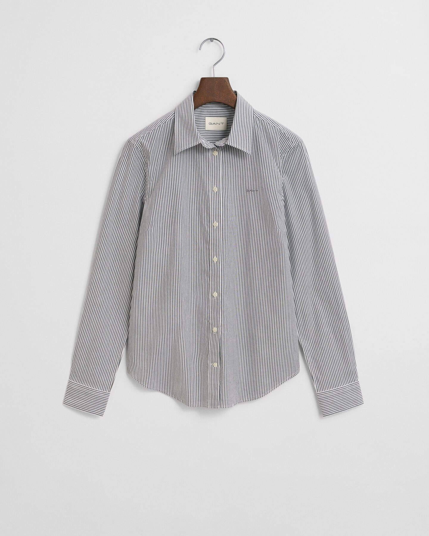 Chemise coupe slim en popeline à rayures