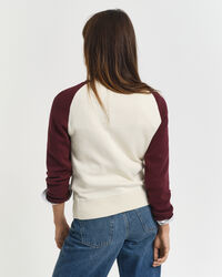 Pull col rond en colour-block