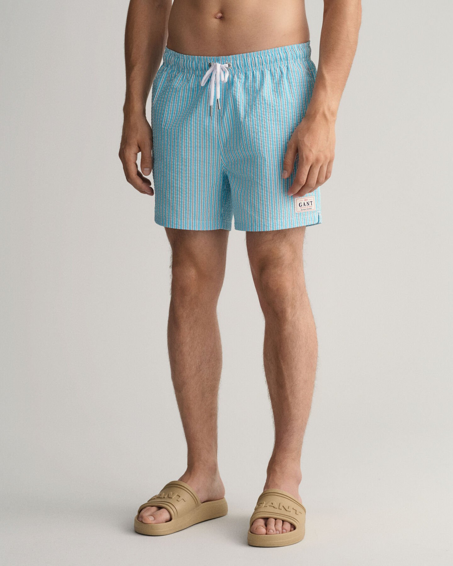 Short de bain classic fit en seersucker