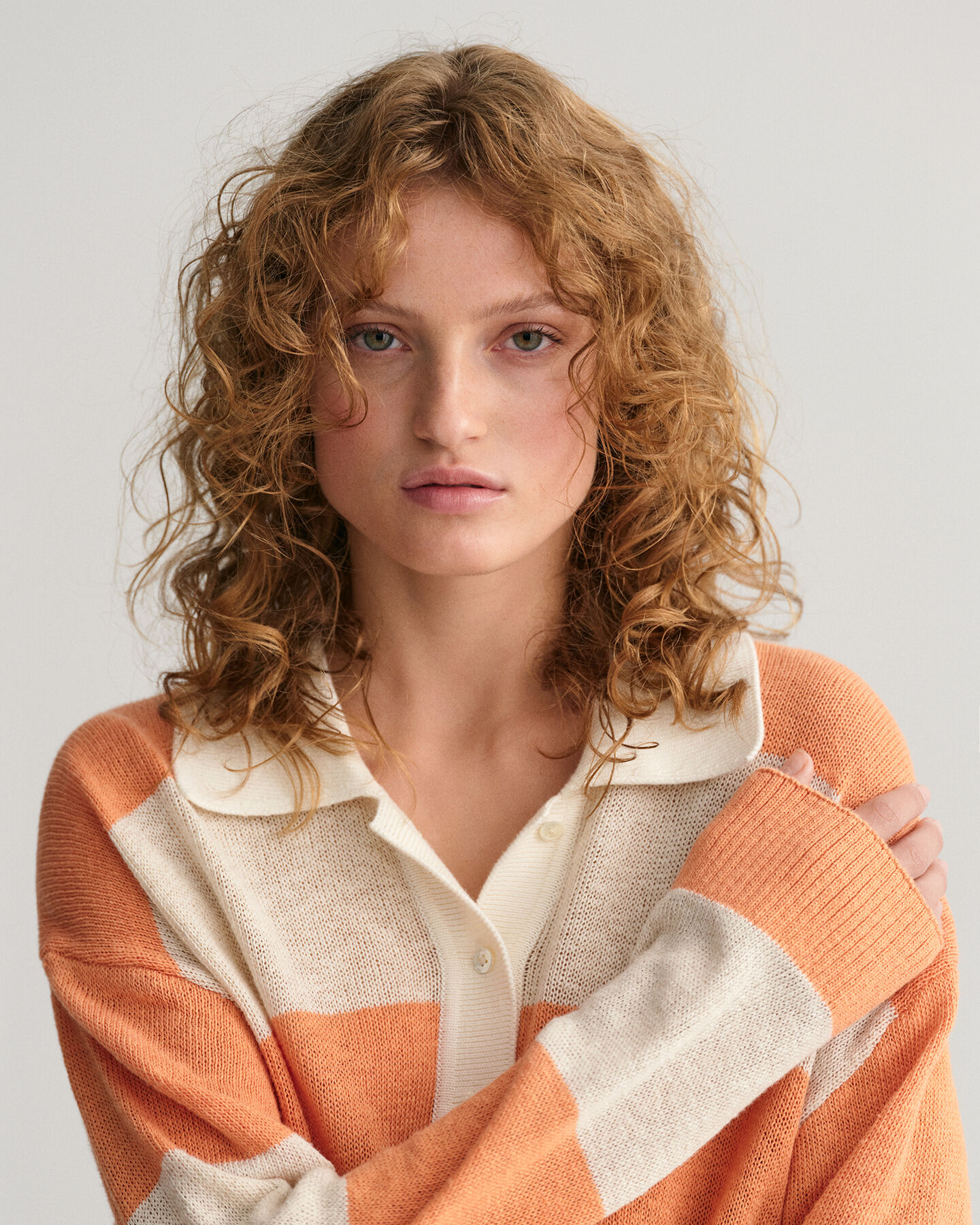 Polo Rugger en maille &agrave; rayures