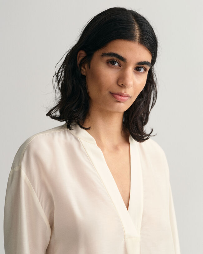 Chemisier relaxed fit à col droit