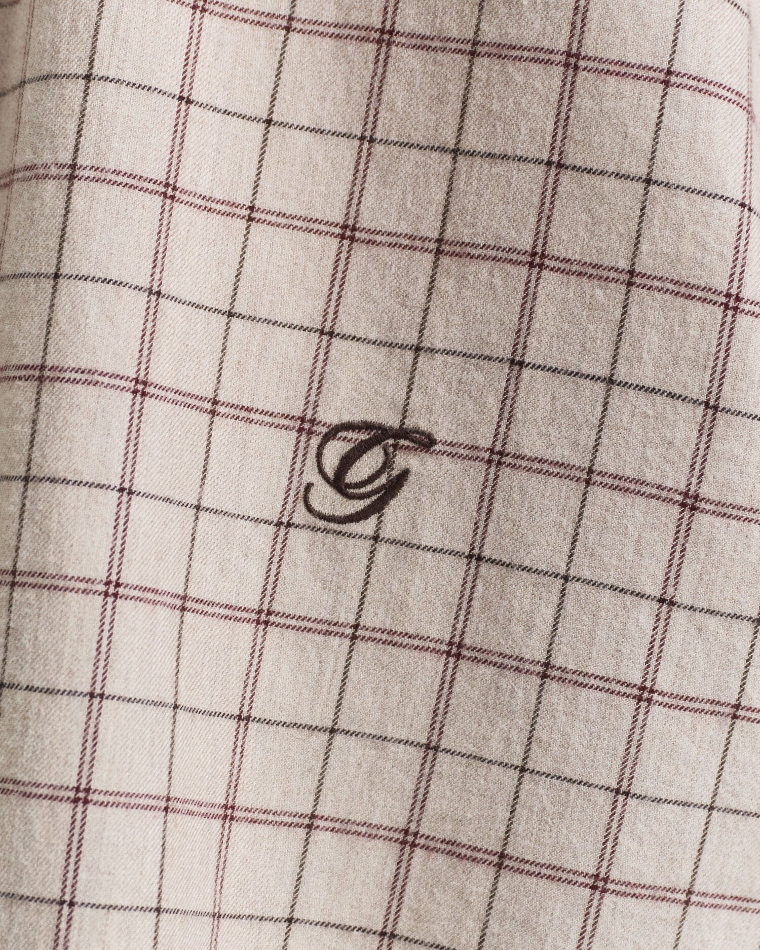 Chemise coupe décontractée en flanelle brossée à carreaux