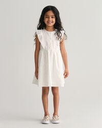 Robe en broderie anglaise &agrave; volants Girls