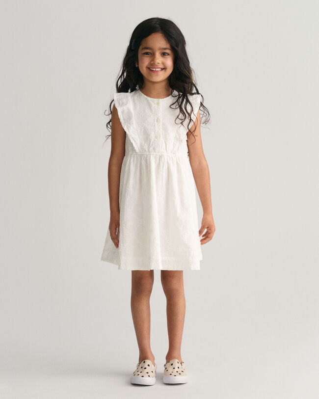 Robe en broderie anglaise &agrave; volants Girls