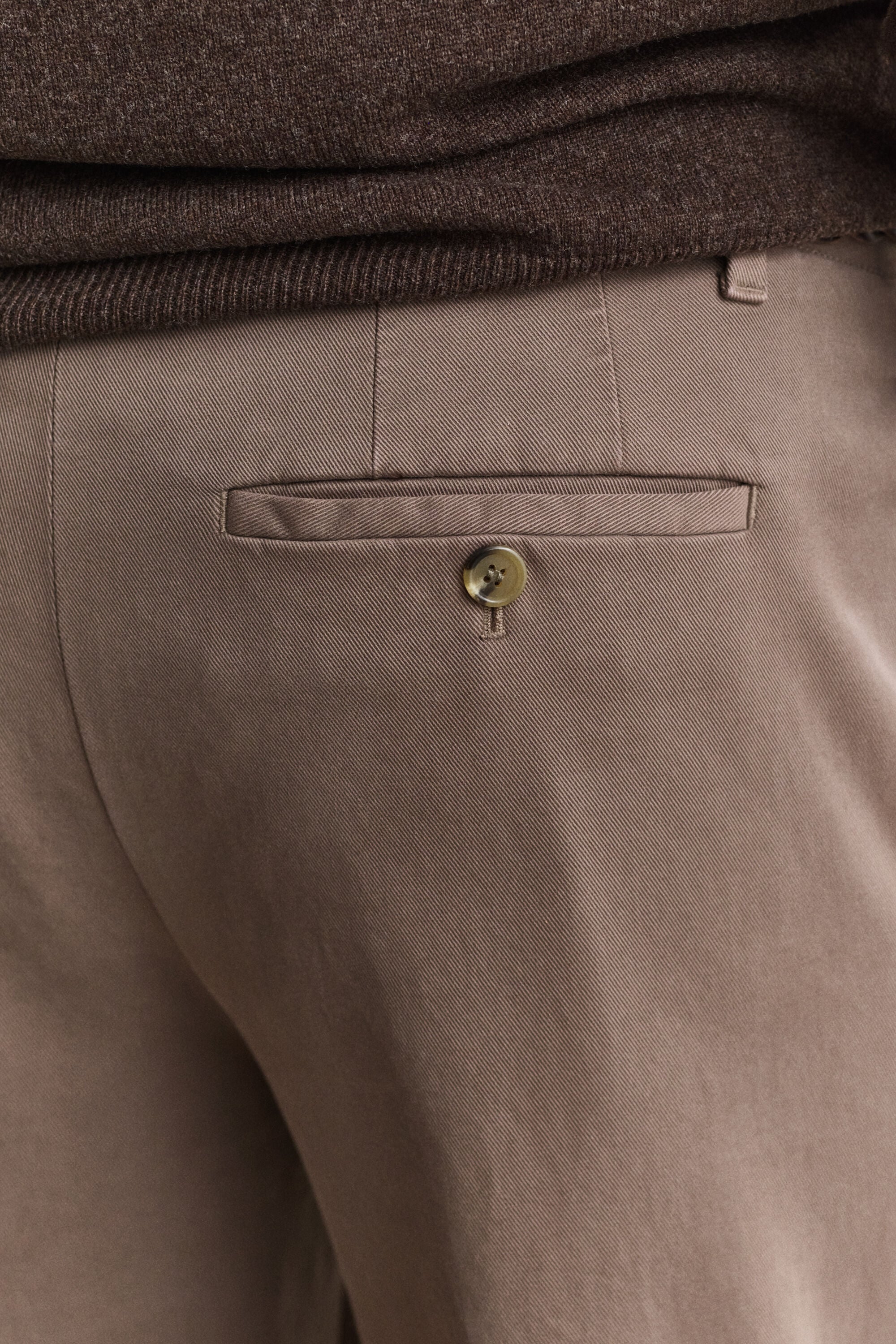 Pantalon chino en coton brossé