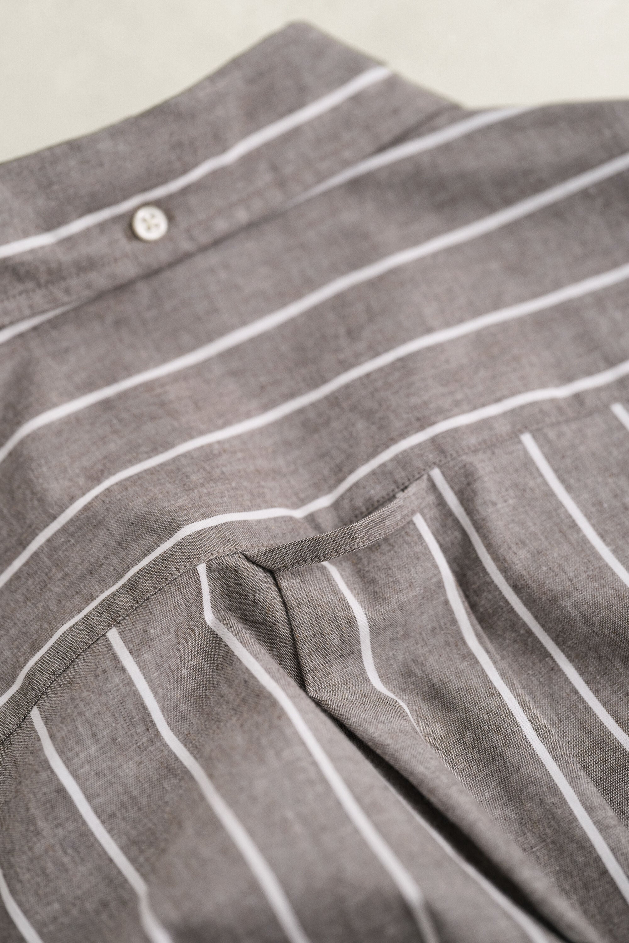 Chemise à rayures en popeline chinée