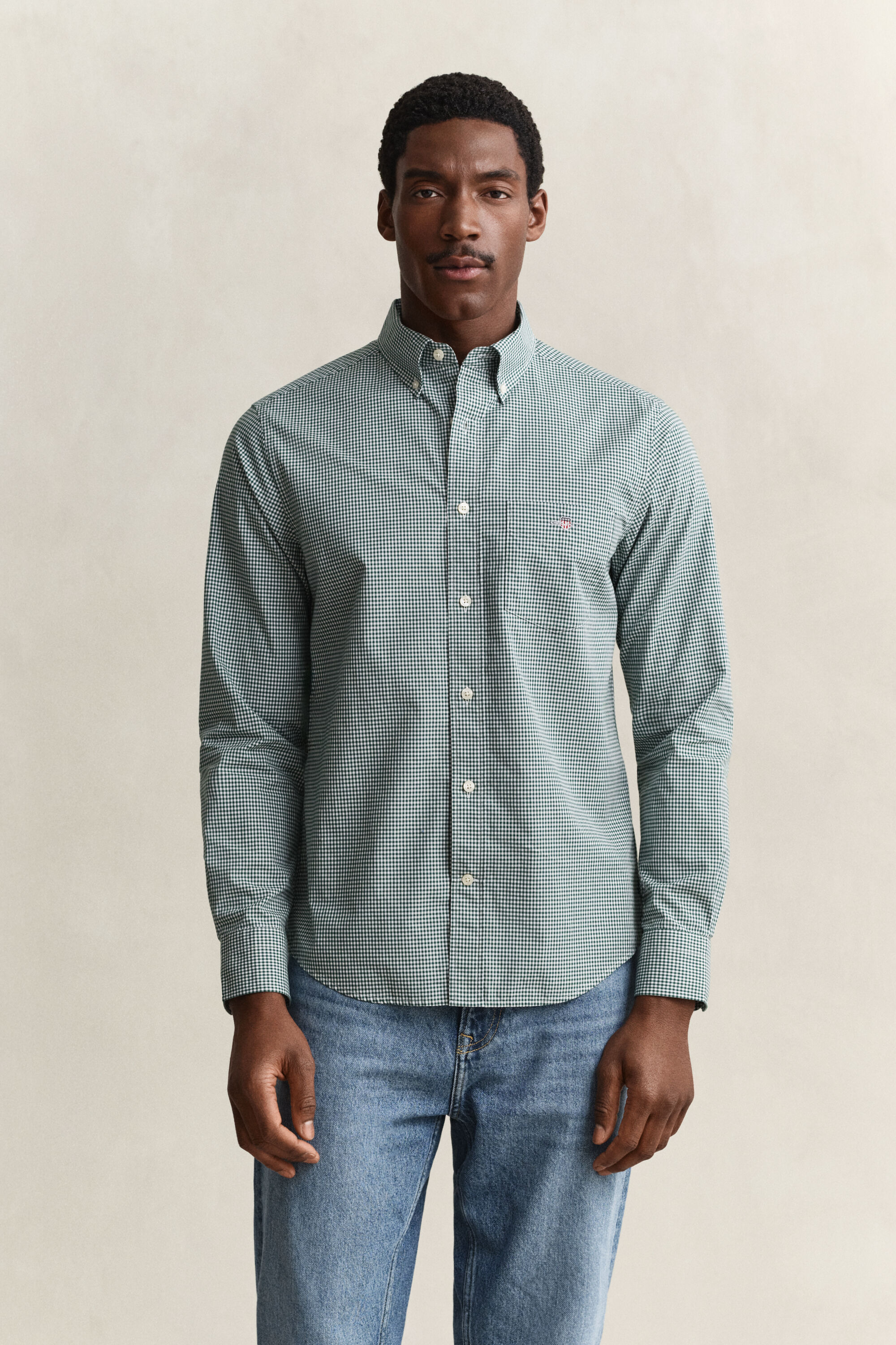 Chemise vichy en popeline classique