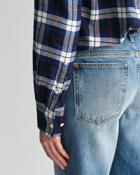 Chemise relaxed fit en flanelle &agrave; carreaux