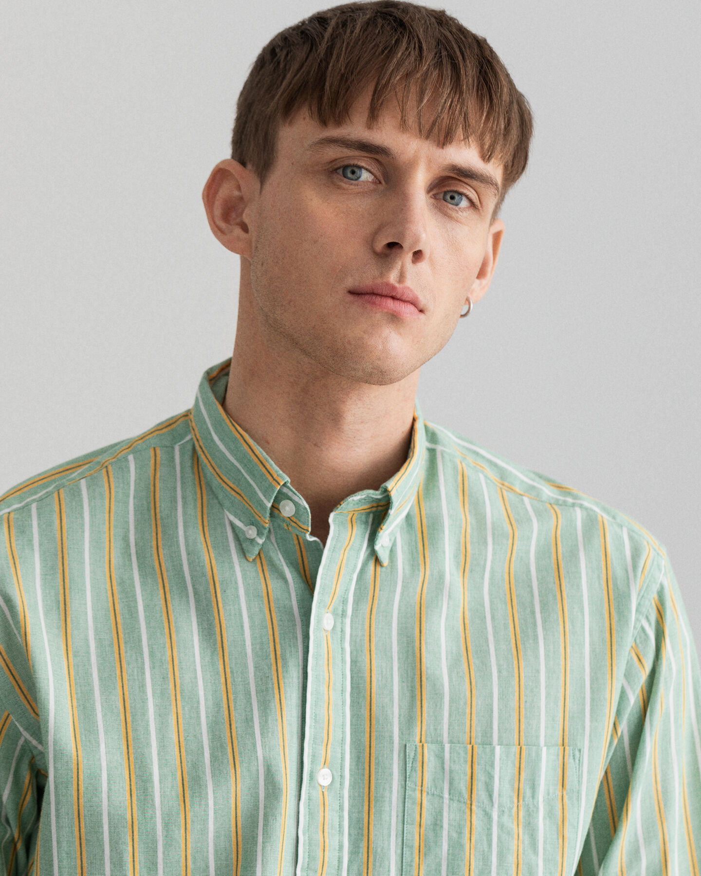 Chemise relaxed fit en fil-&agrave;-fil