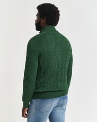 Pull à demi-zip en maille de coton torsadée