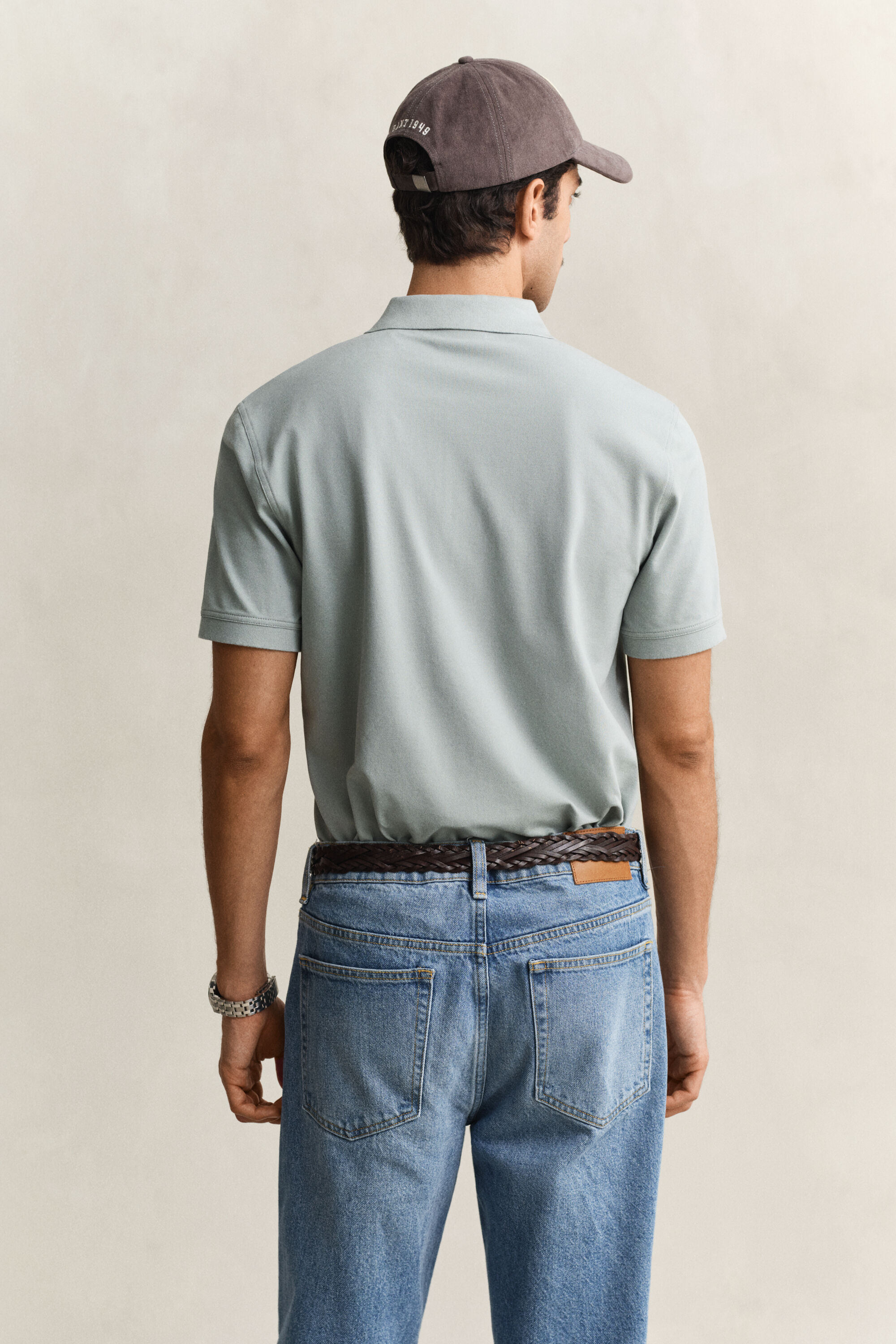 Polo en coton piqué contrastant