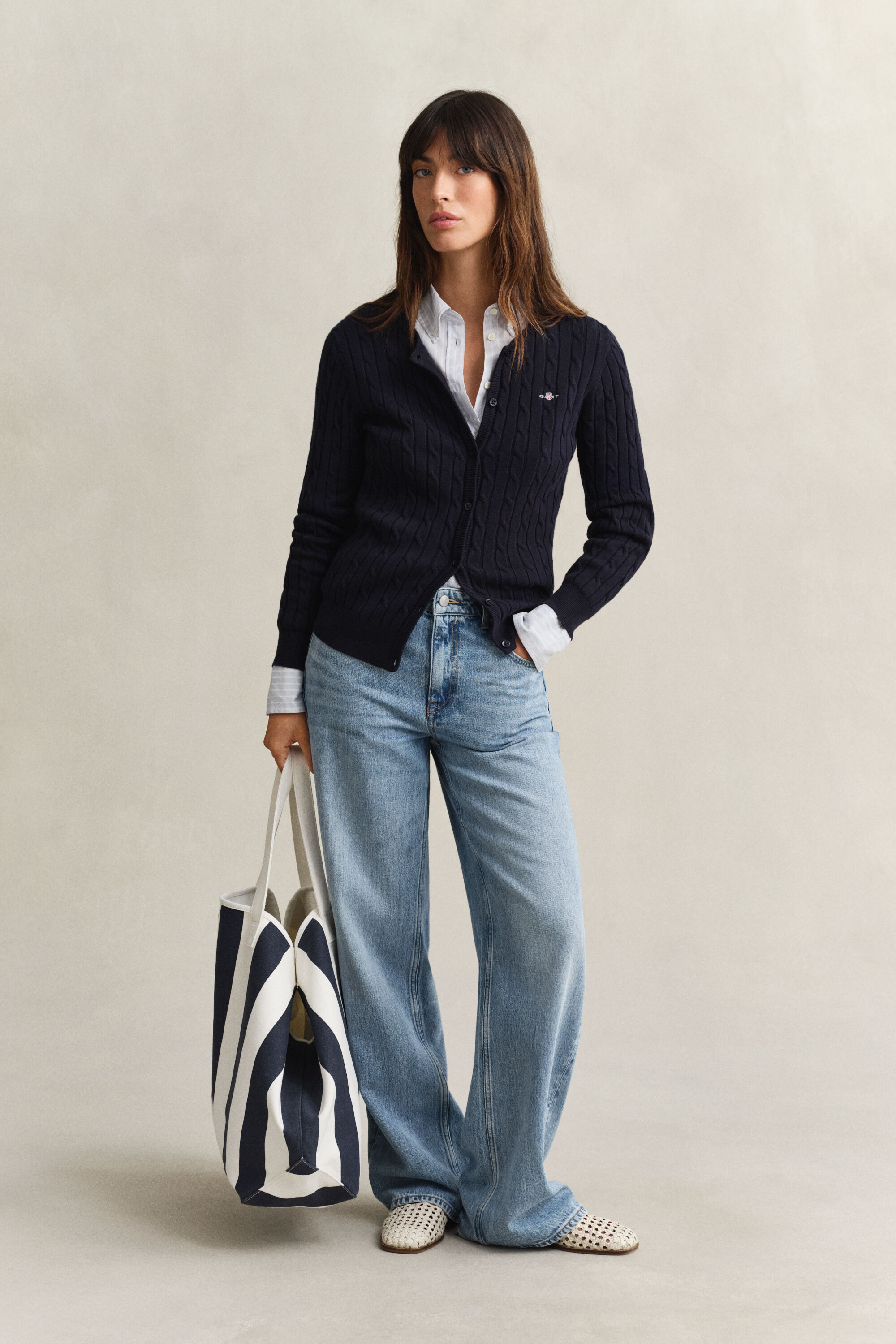 Cardigan en maille torsadée