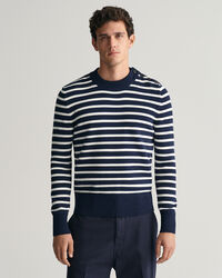 Pull ras du cou en coton Breton Striped Shiny