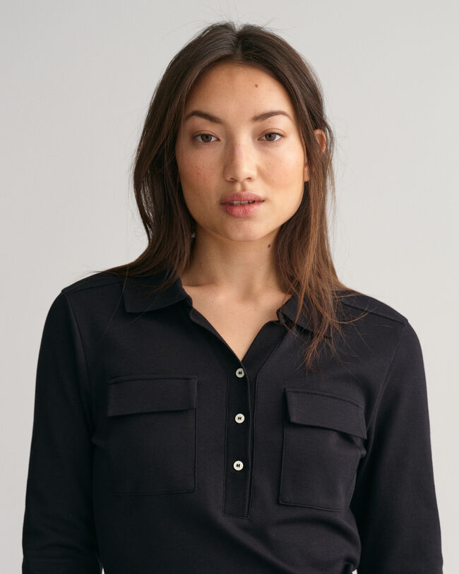 Chemise style polo slim fit en jersey