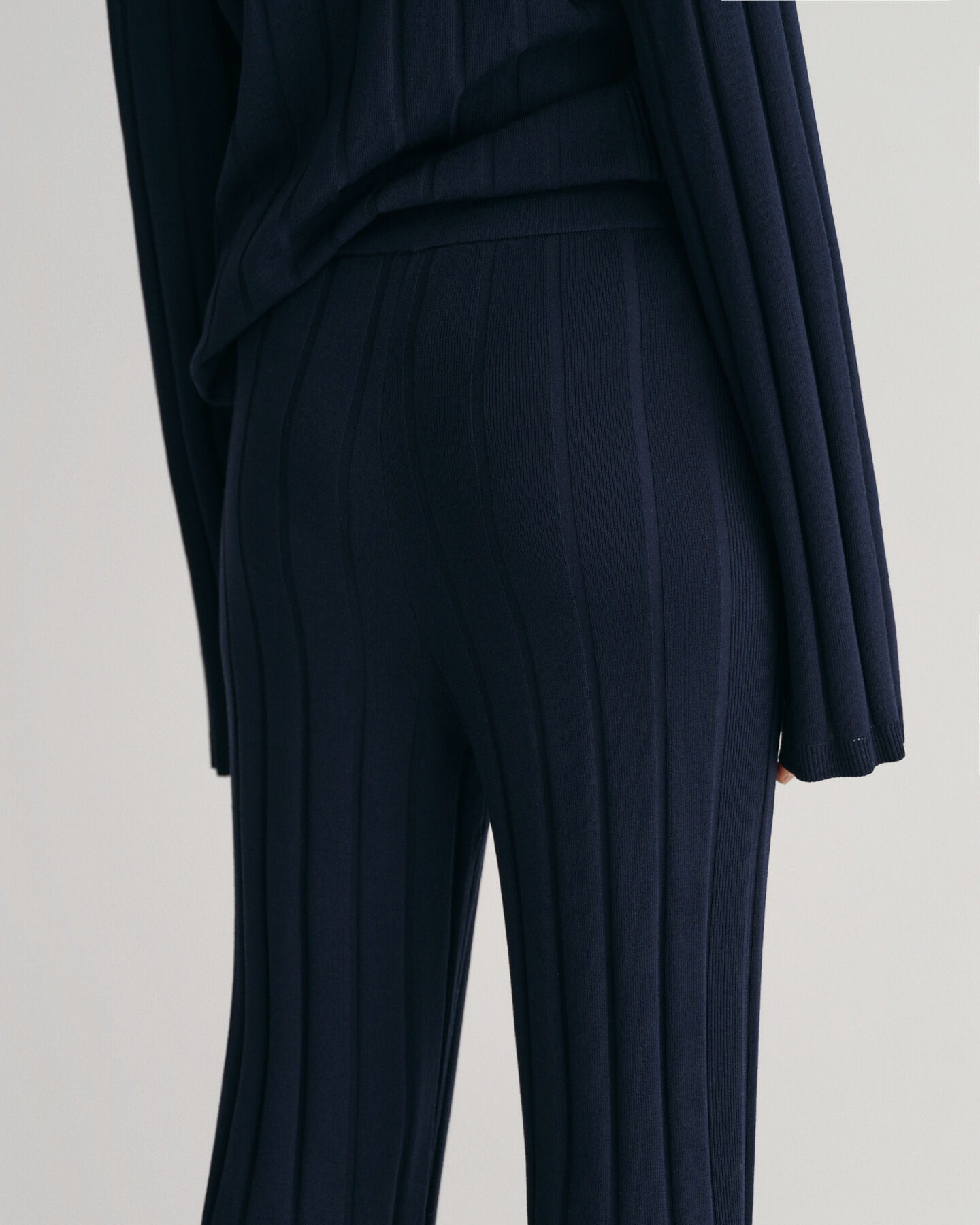 Pantalon en maille côtelée