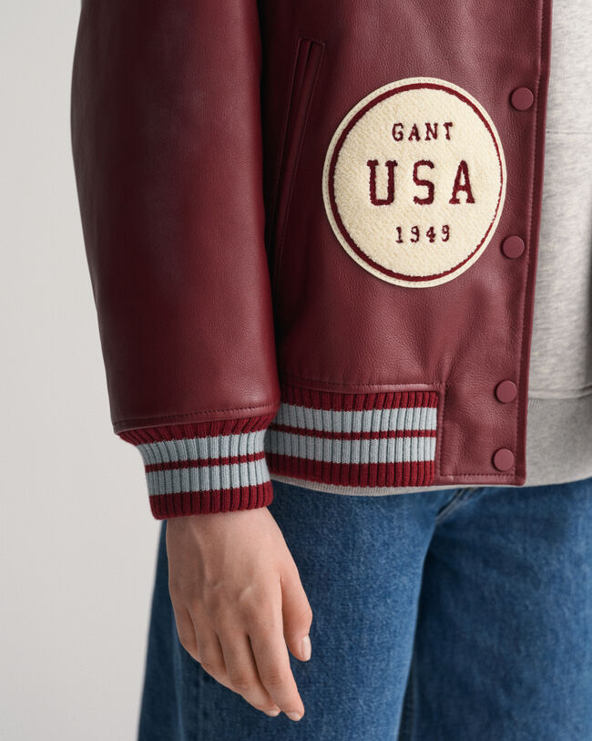 Veste en cuir GANT Varsity Jacket