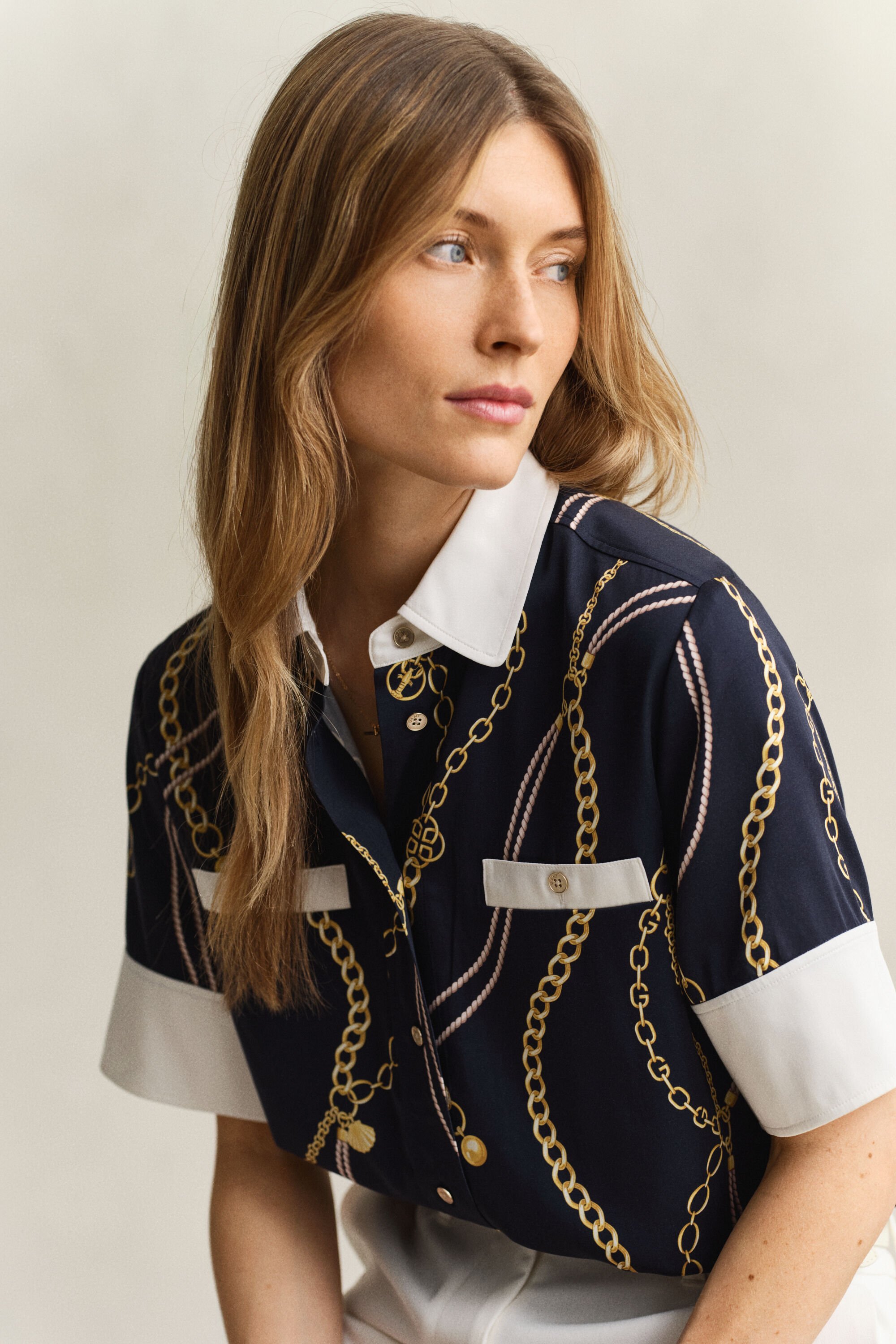 Chemisier de couleurs contrastées