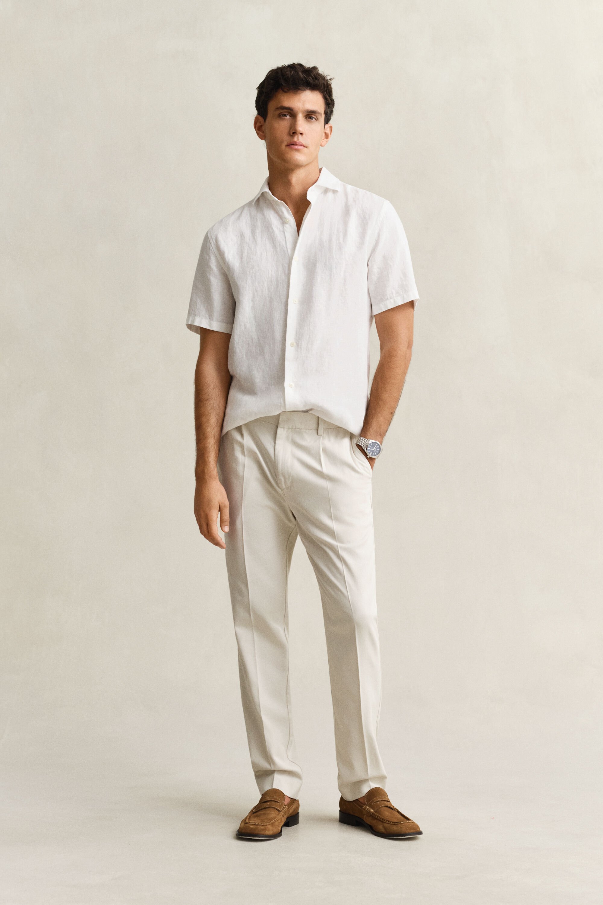 Pantalon en lyocell mélangé