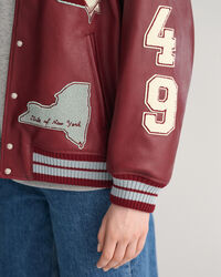 Veste en cuir GANT Varsity Jacket