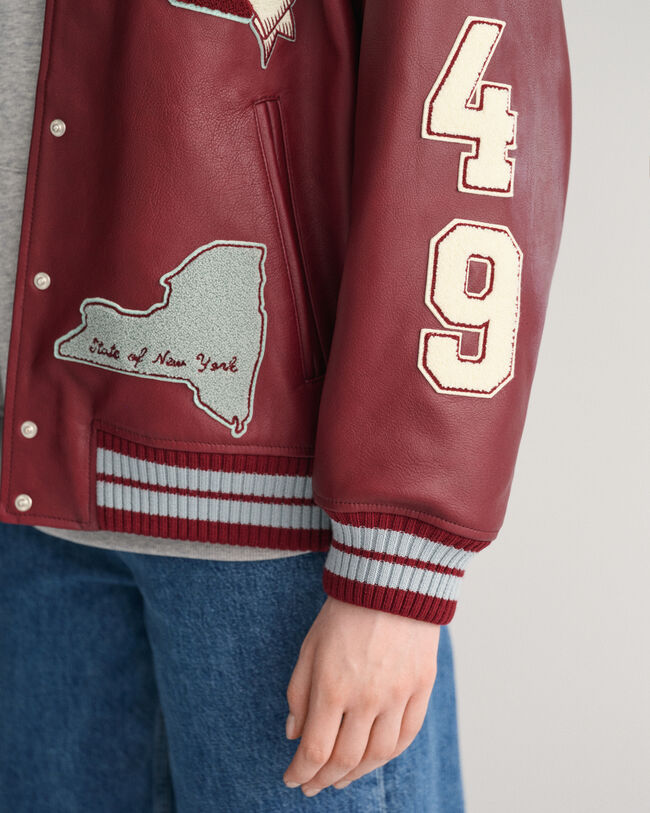Veste en cuir GANT Varsity Jacket