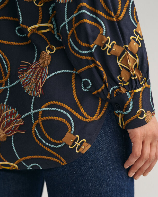 Chemisier &agrave; imprim&eacute; cordages