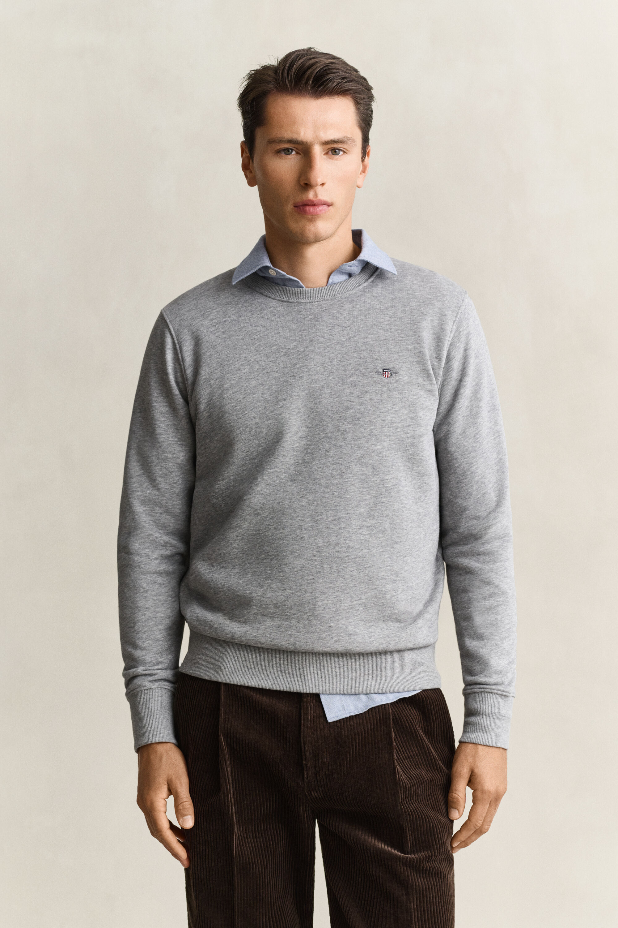 Sweat-shirt col rond avec écusson