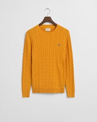 Pull col rond en maille de coton torsadée