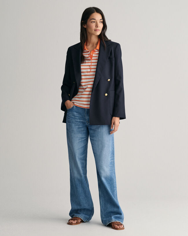 Polo en coton piqu&eacute; &agrave; rayures Shield