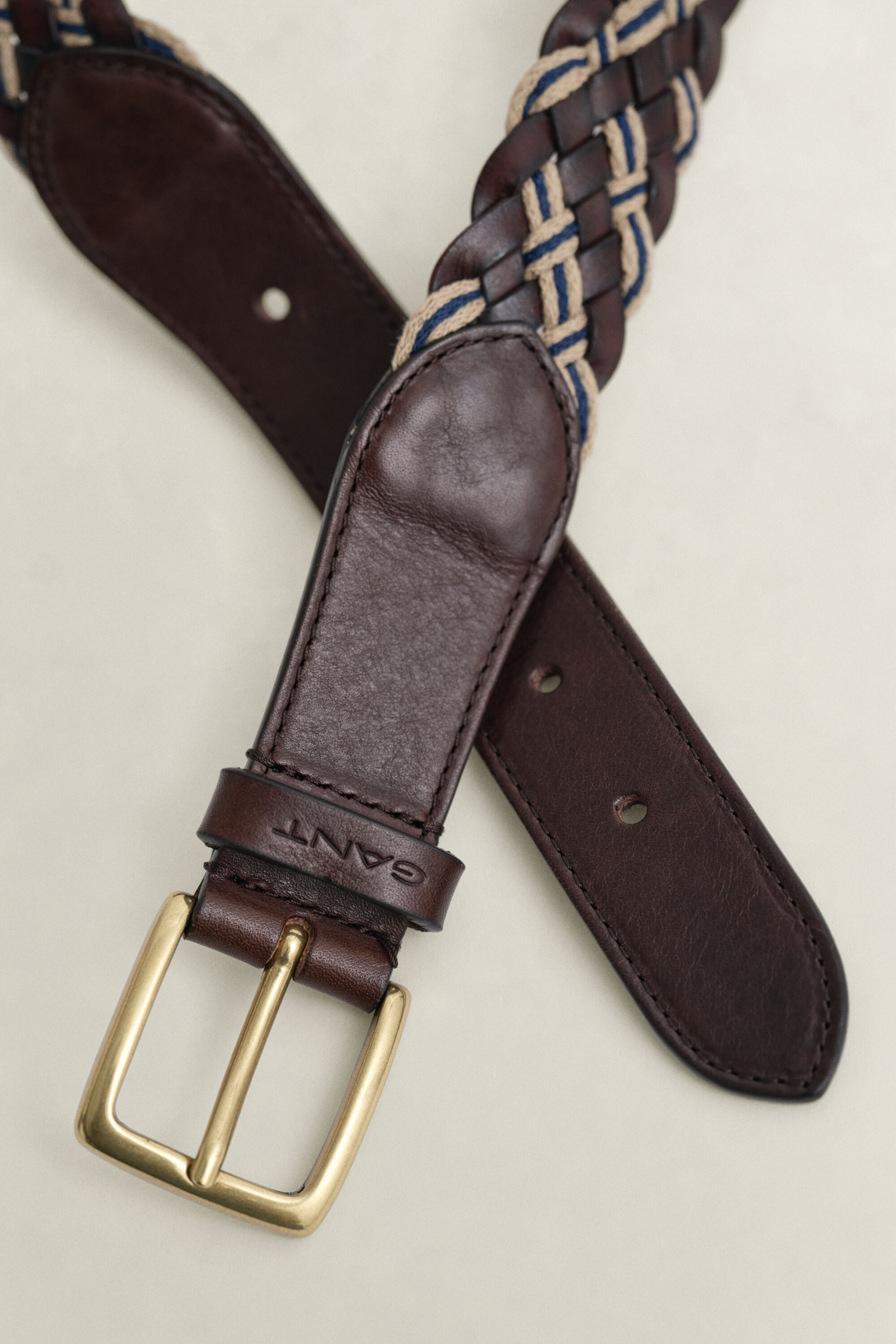 Ceinture tressée multicolore