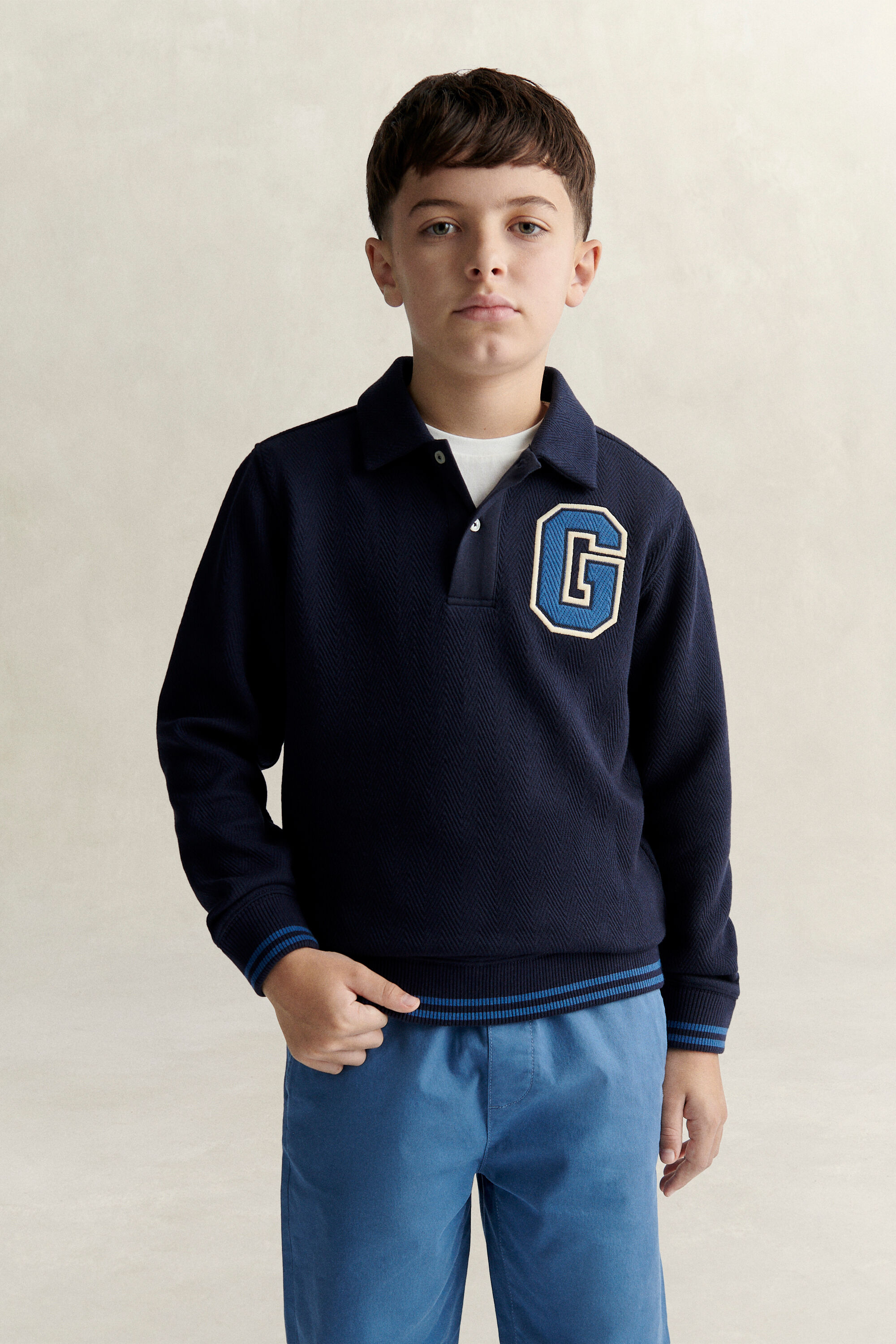 Sweat-shirt à col Ado Garçon