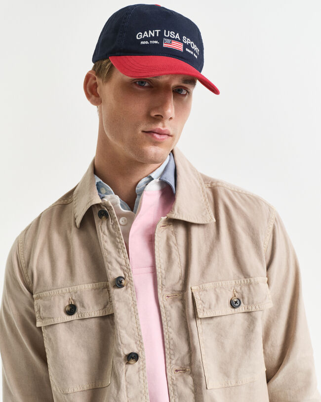 Surchemise coupe regular en coton et lin