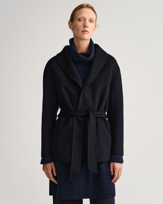 Veste blazer cousue main avec ceinture