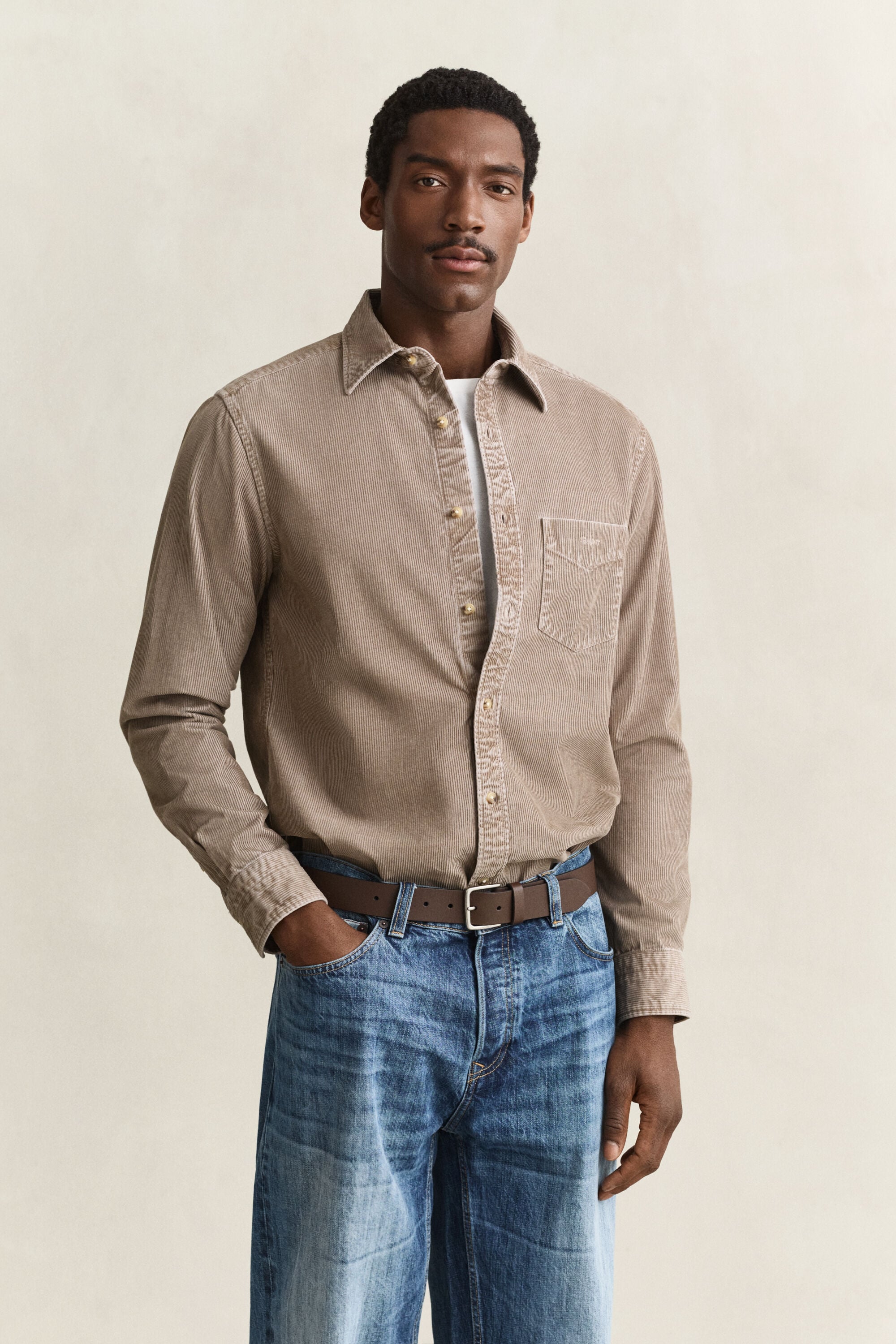 Chemise en velours côtelé