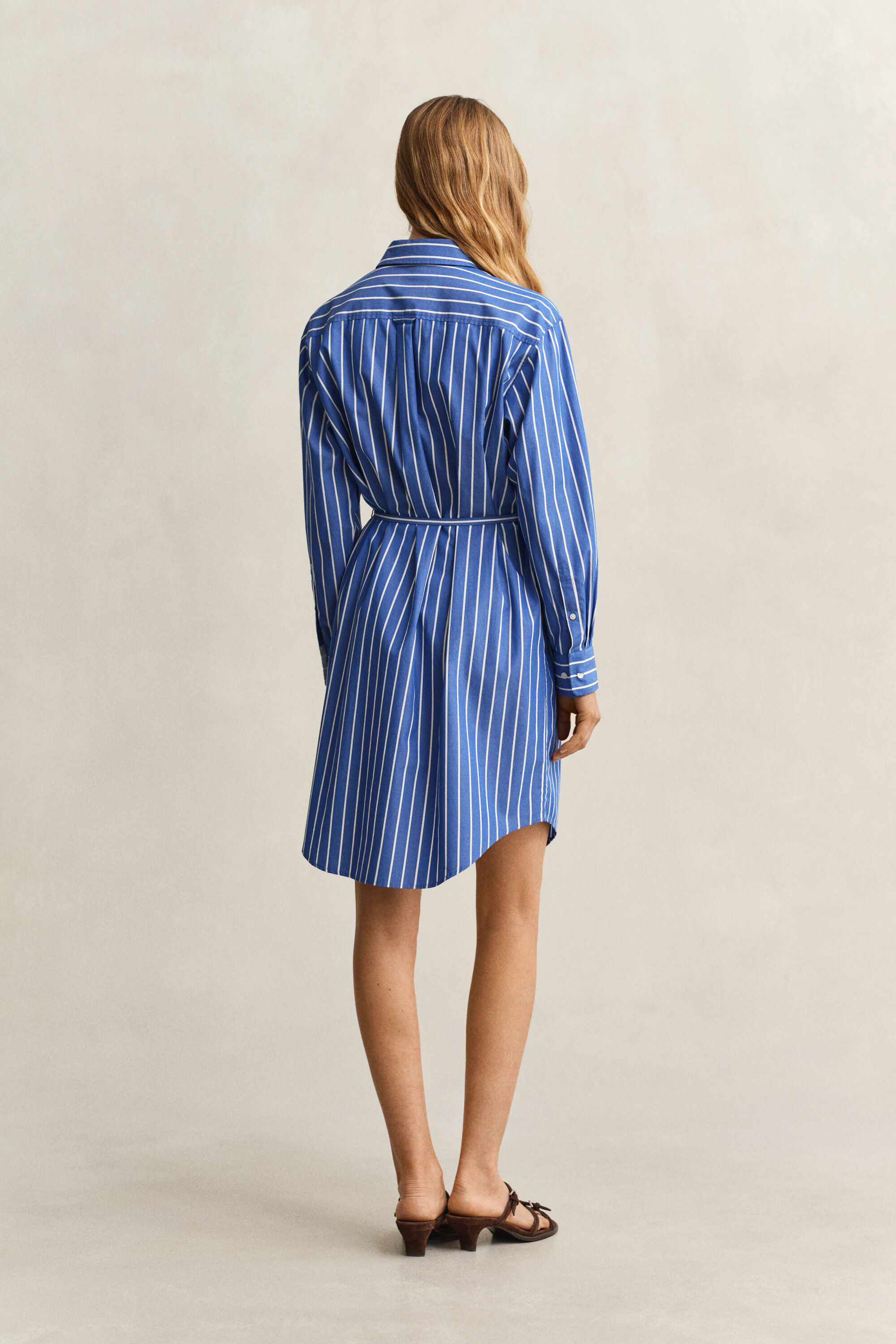 Robe en popeline à rayures Classic