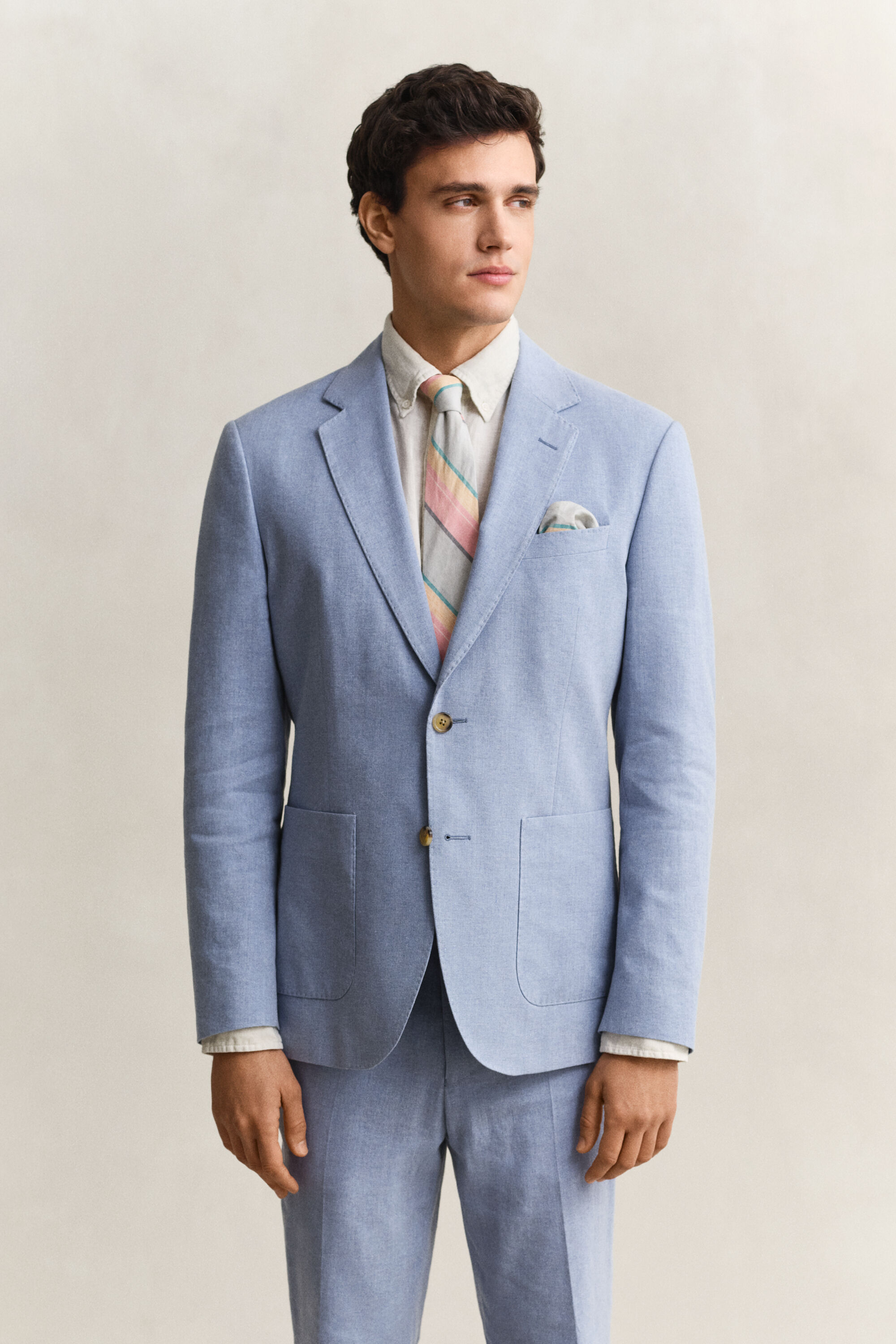 Veste de costume en lin mélangé
