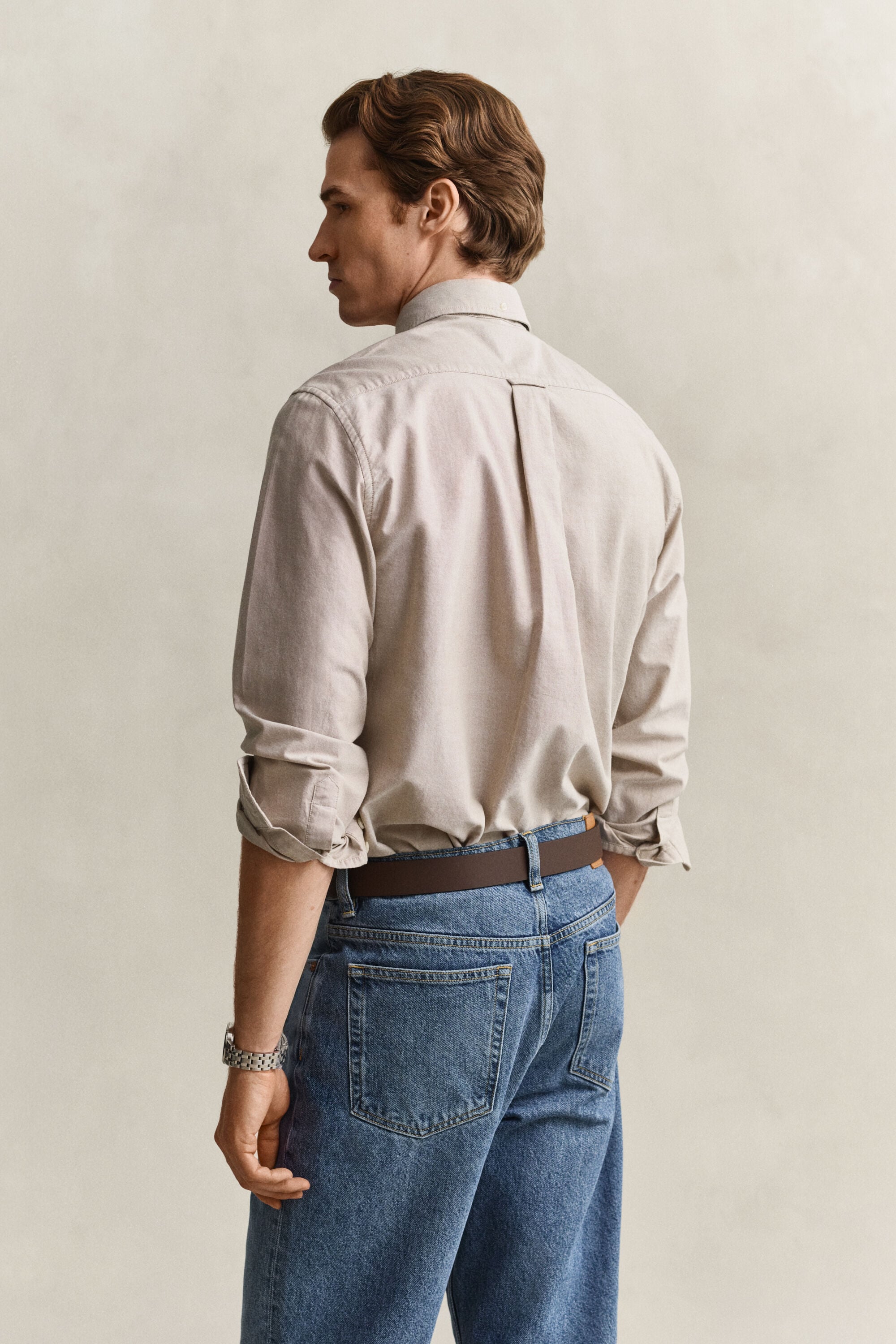 Chemise coupe regular en coton Oxford classique