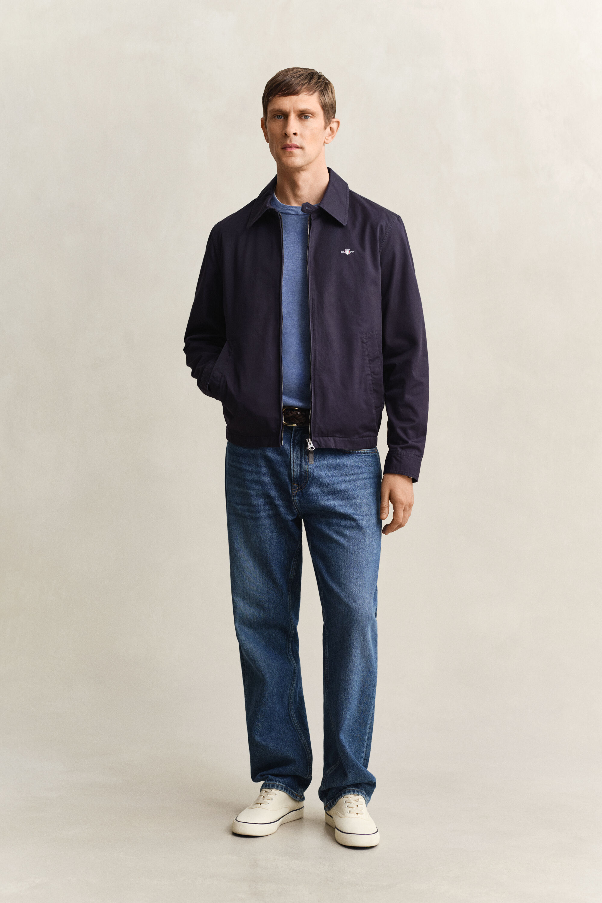 Pull col rond en coton