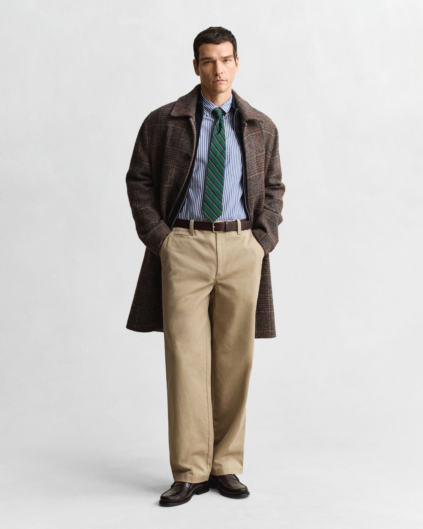 Chemise coupe regular en popeline à rayures classique