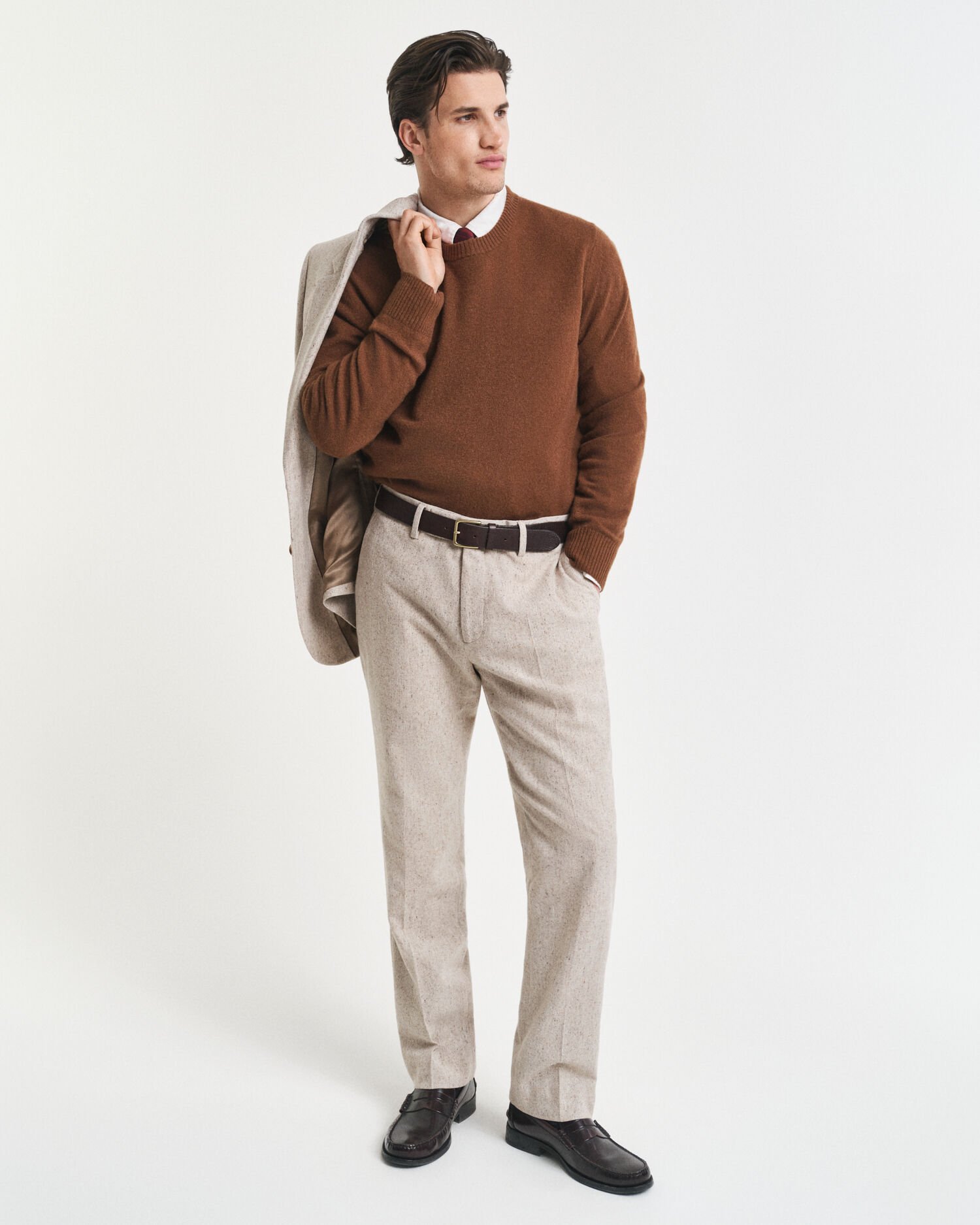 Pantalon de costume slim fit en Donegal