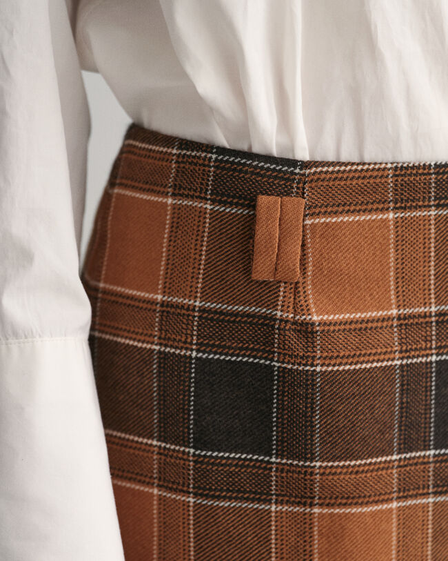 Mini-jupe en laine à carreaux