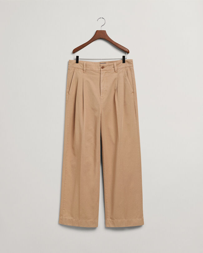 Pantalon chino volumineux et plissé