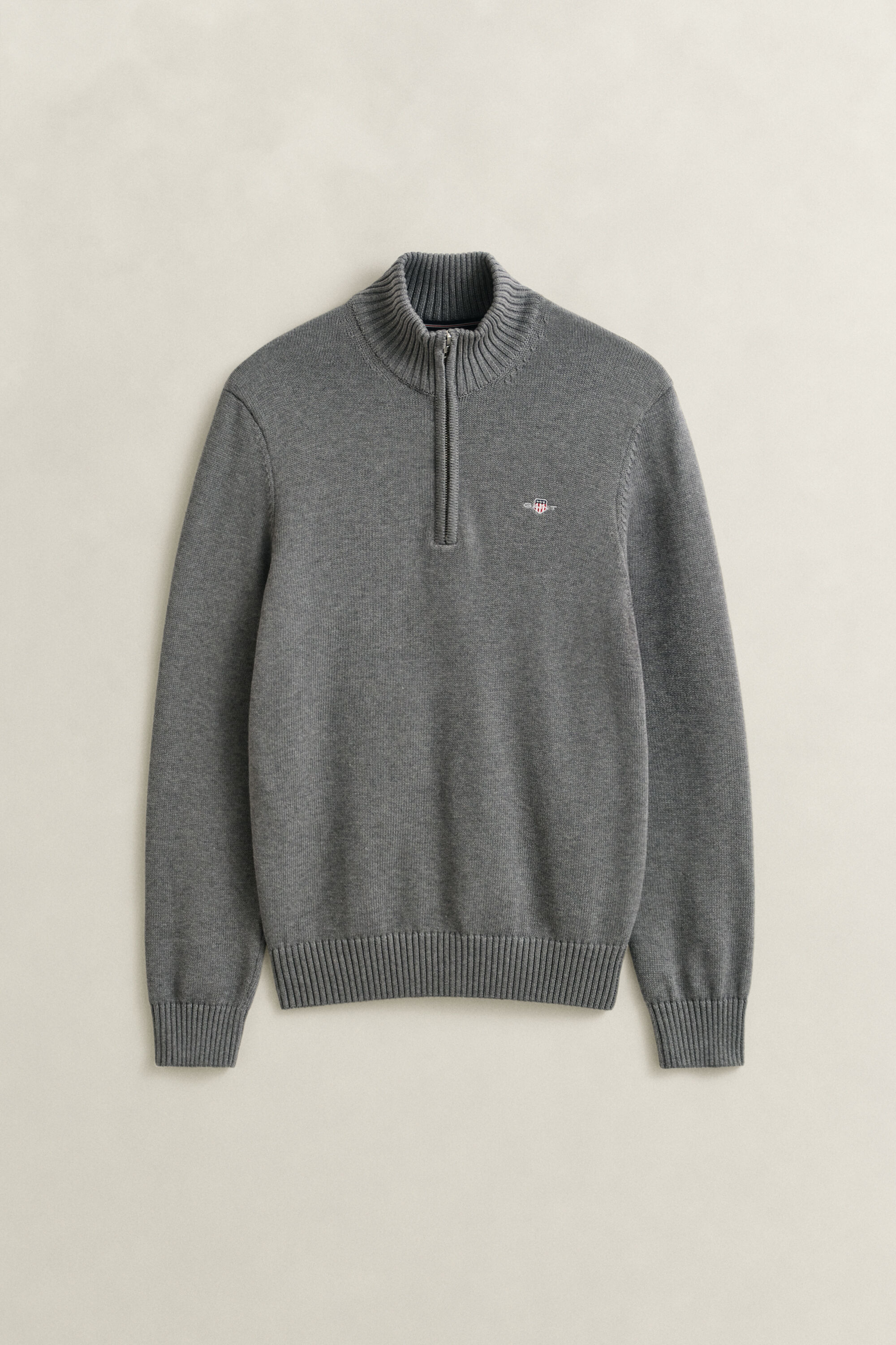 Pull en coton décontracté à demi-zip