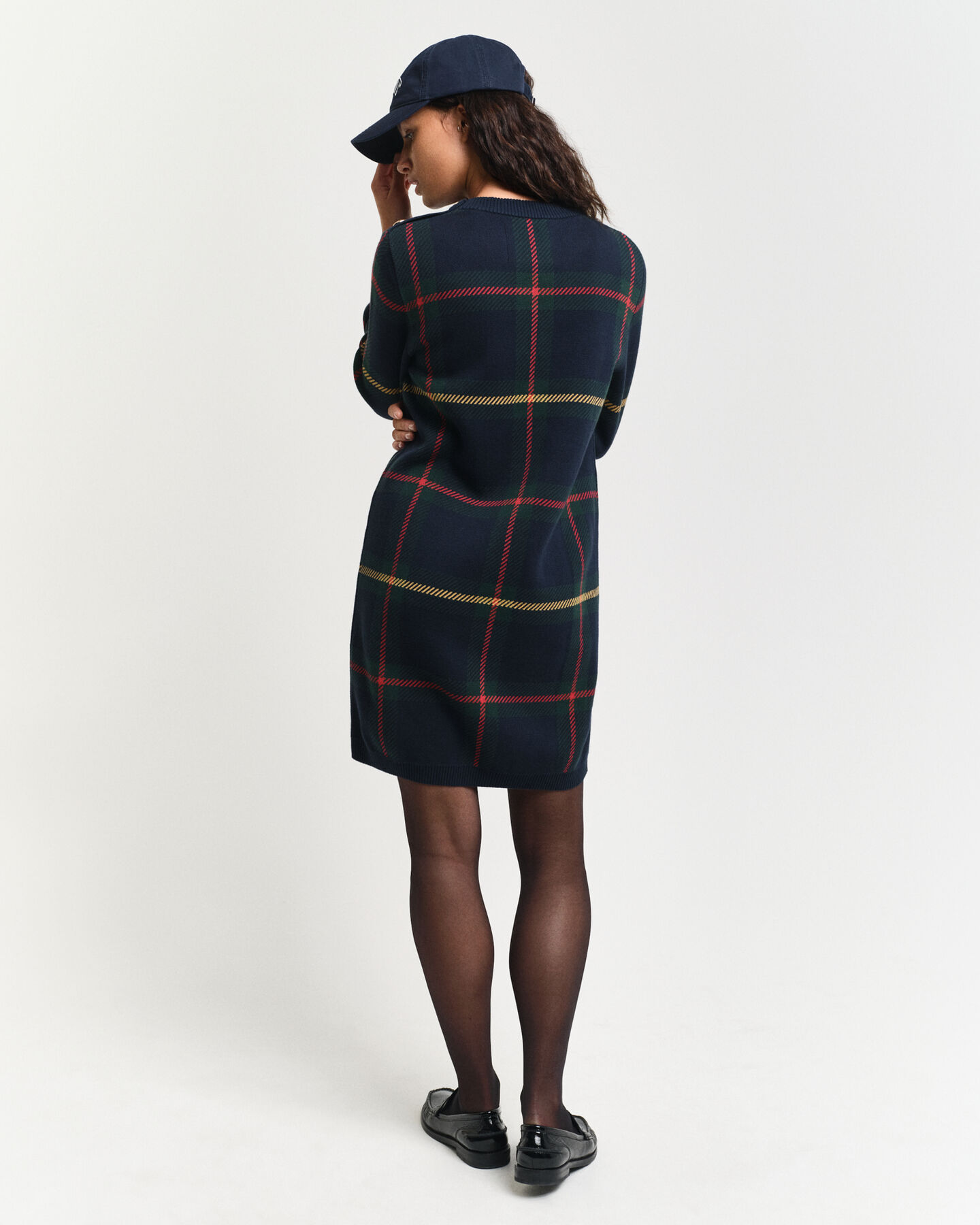 Robe ras du cou à carreaux