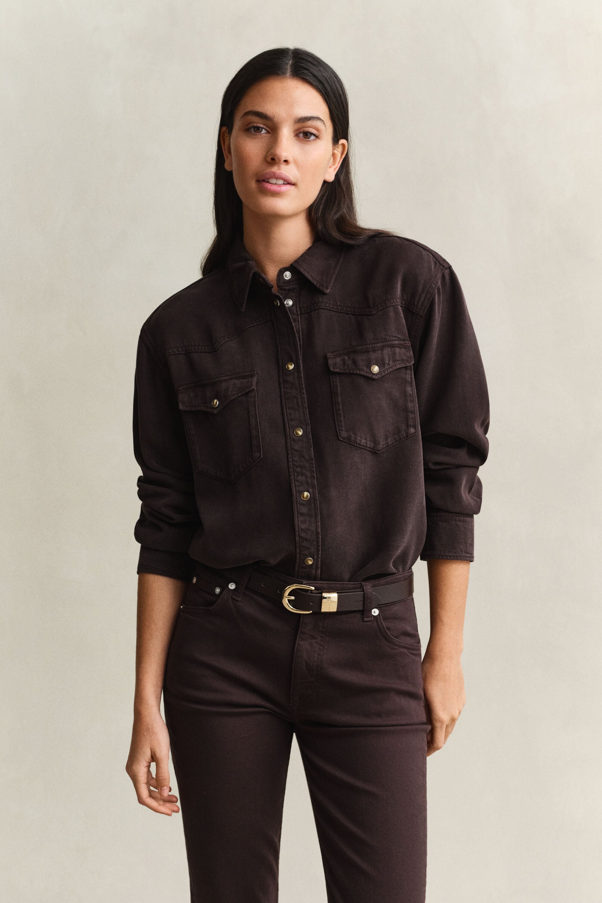 Chemise style ranger en sergé de denim