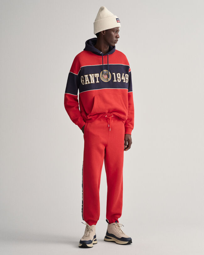 Pantalon de jogging &agrave; empi&egrave;cements lat&eacute;raux contrast&eacute;s