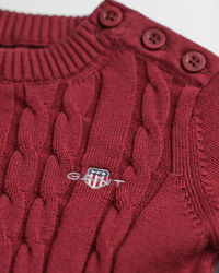 Robe en maille de coton à torsades Bébé Fille