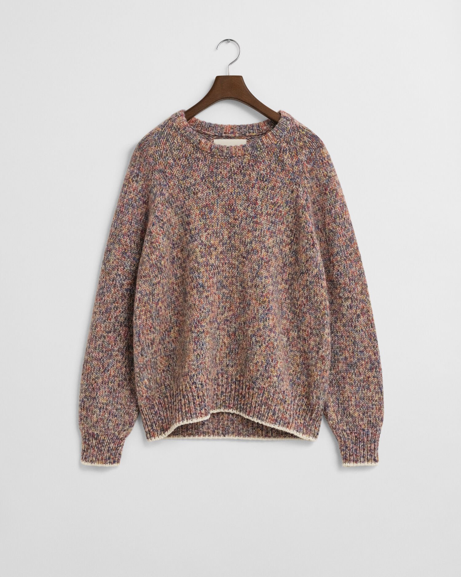 Pull col rond multicolore