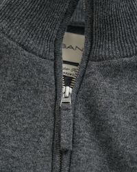 Cardigan zippé en laine d'agneau ultra-fine