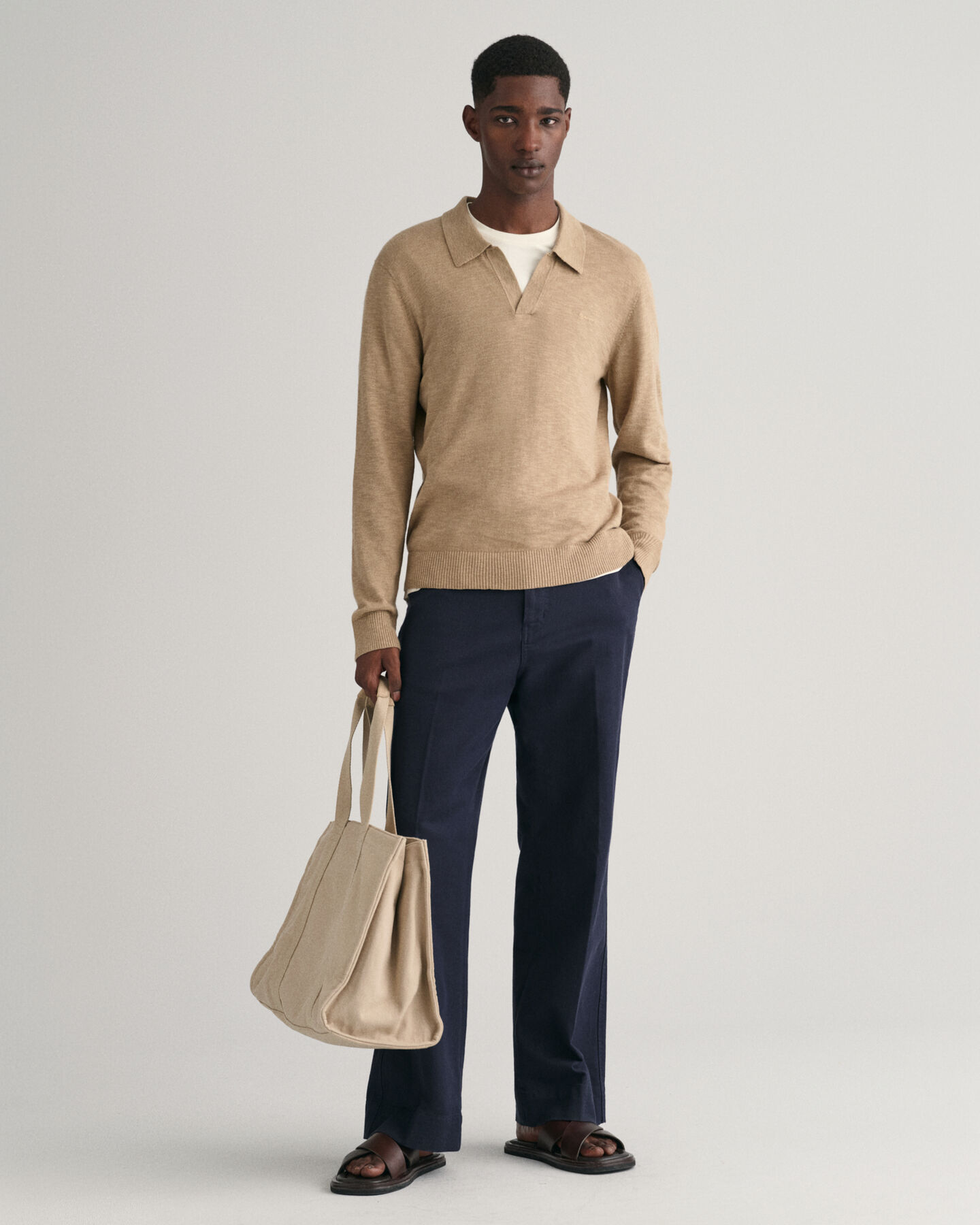 Pull en coton et lin Open Polo